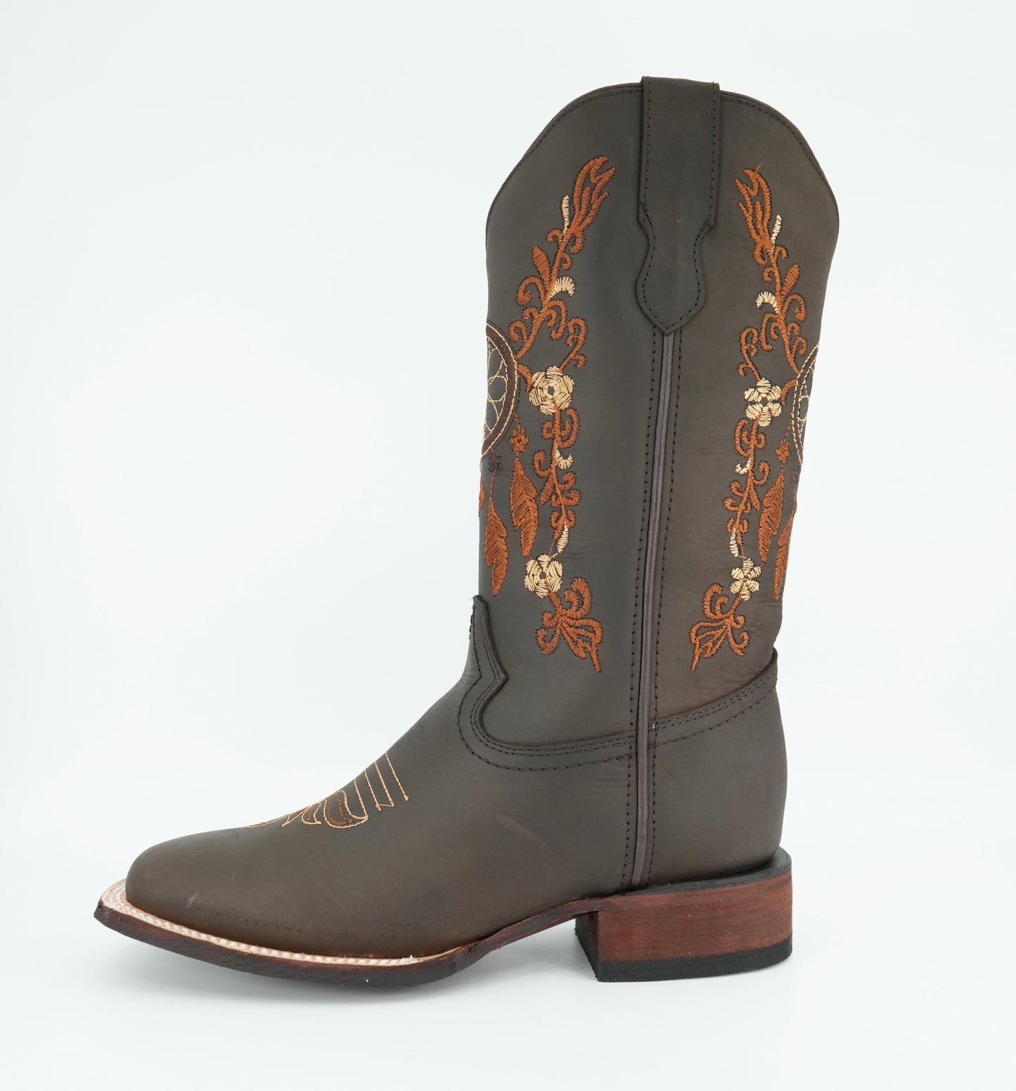 Los Angeles Women's Dream Catcher Crazy Brown Wide Square Toe Boot