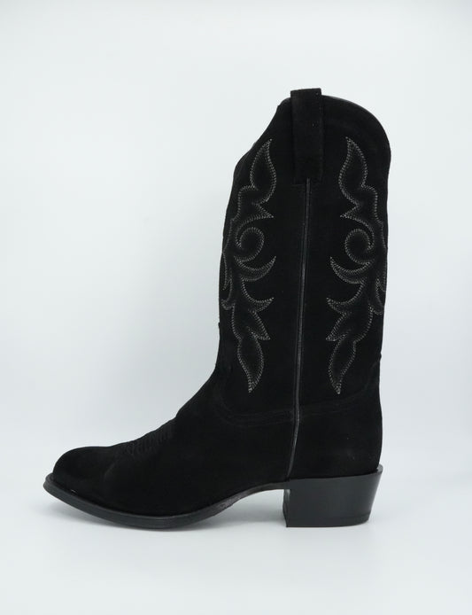 Tony Lama Men's Plano Black Suede Round Toe