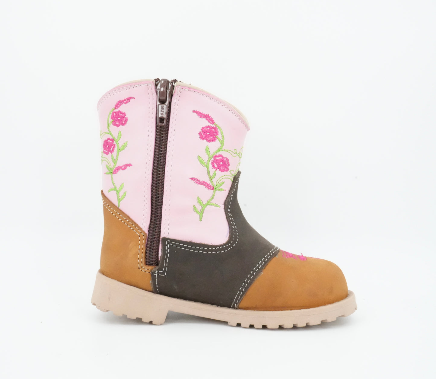 Quincy Infant-Toddler Crazy Pink-Honey/Brown Boot