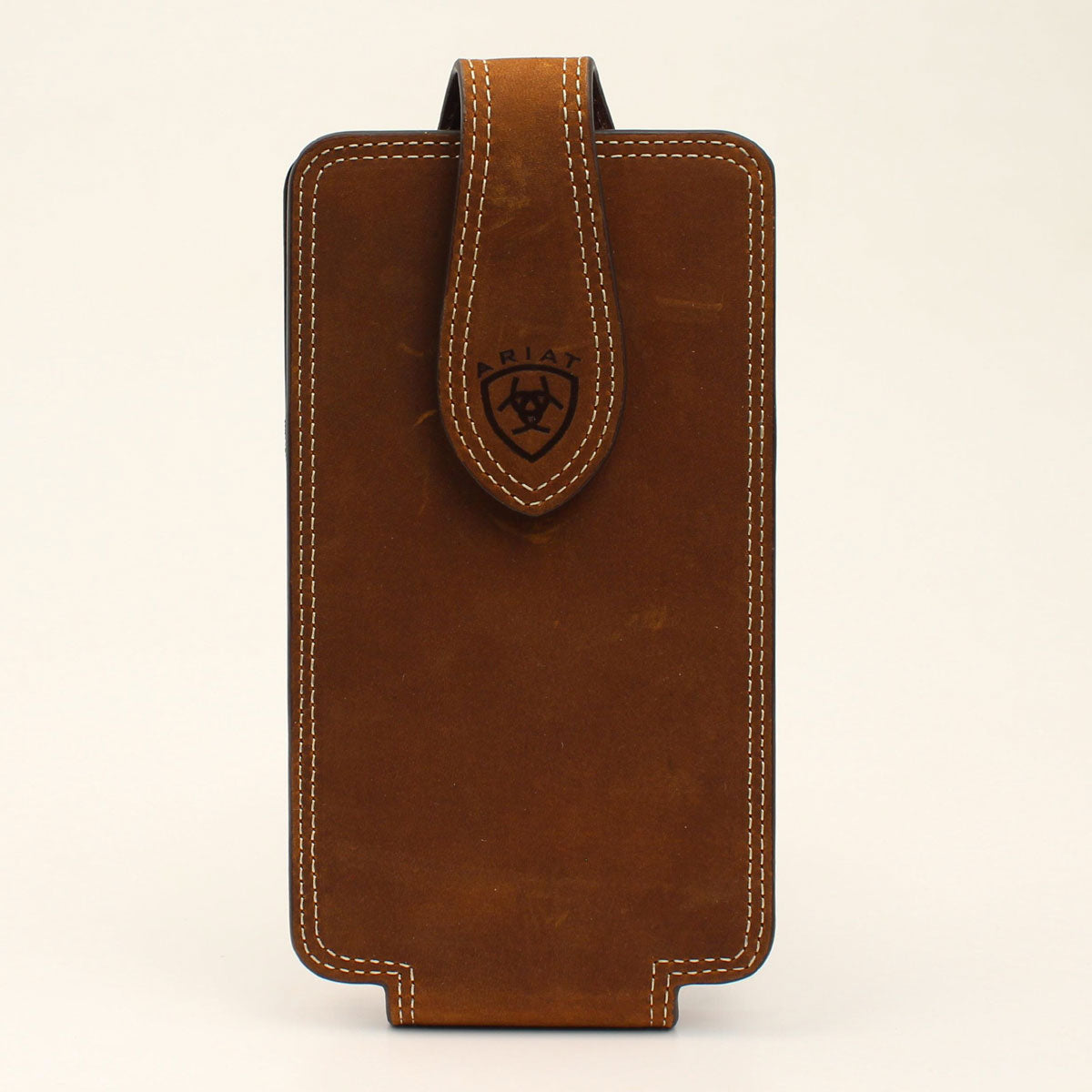 Ariat Medium Brown Leather Large Cell Phone Case