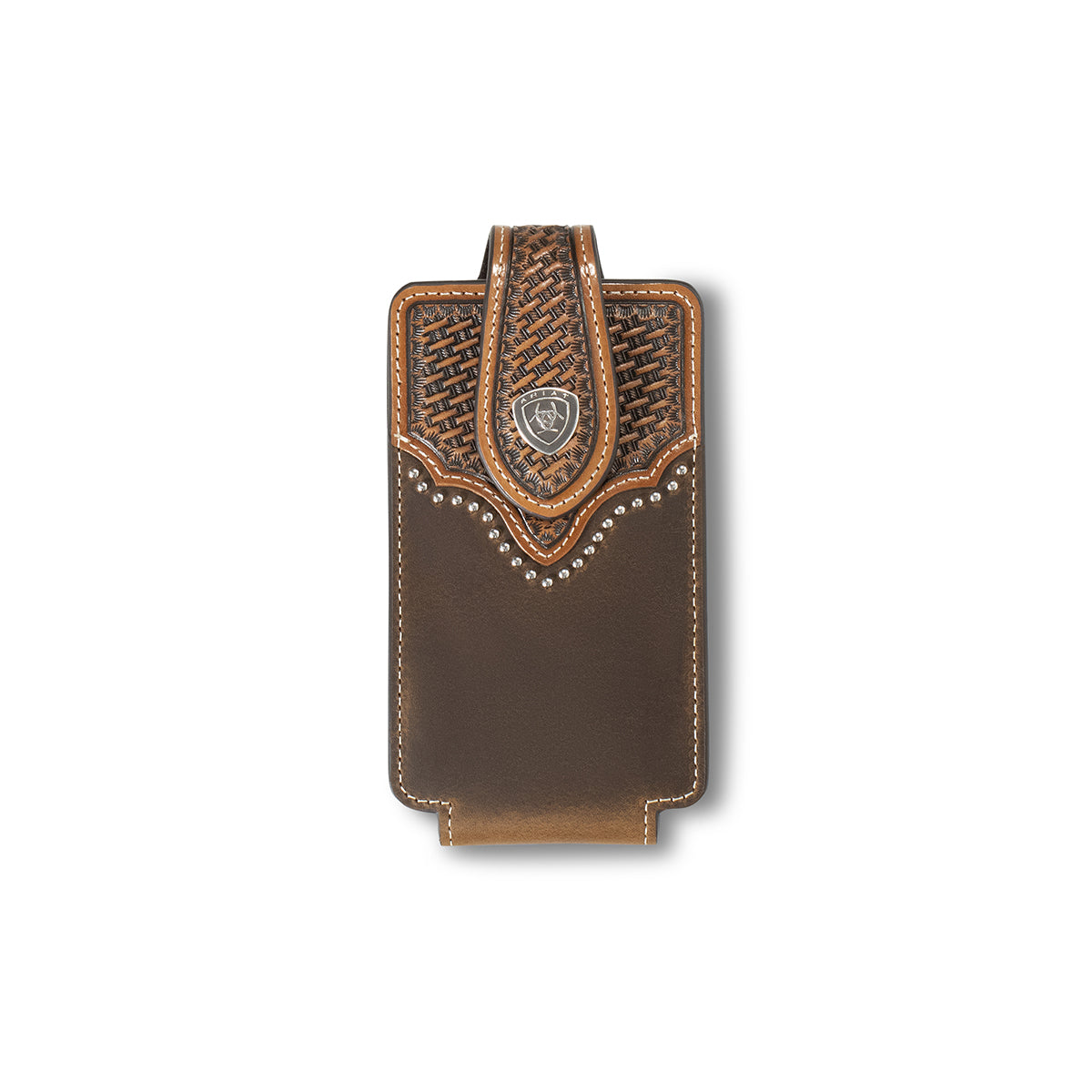 Ariat Brown Beaded Large Cell Phone Case