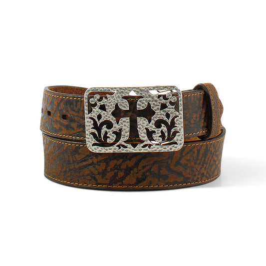 Ariat Cross Buckle Distressed Leather Belt
