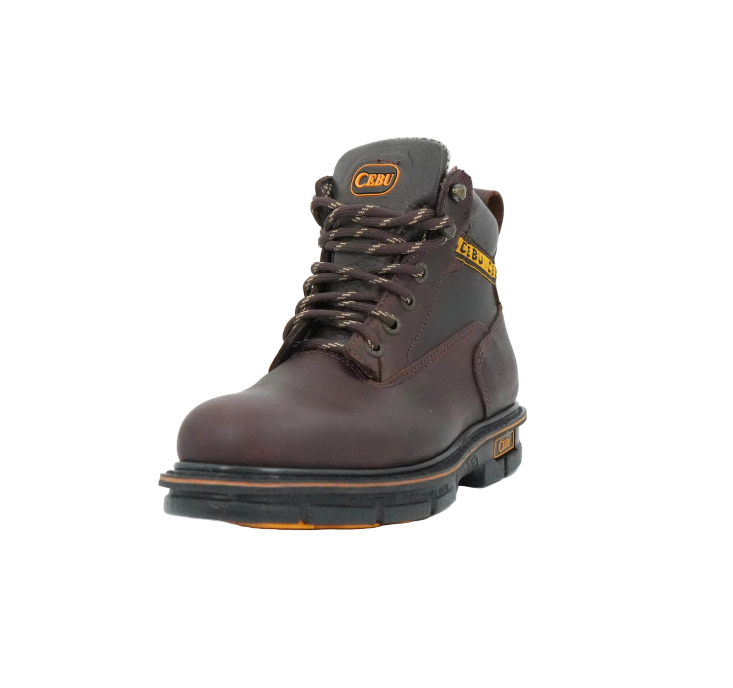 Cebu Men's Borce Max Round Toe Work Boot - Brown