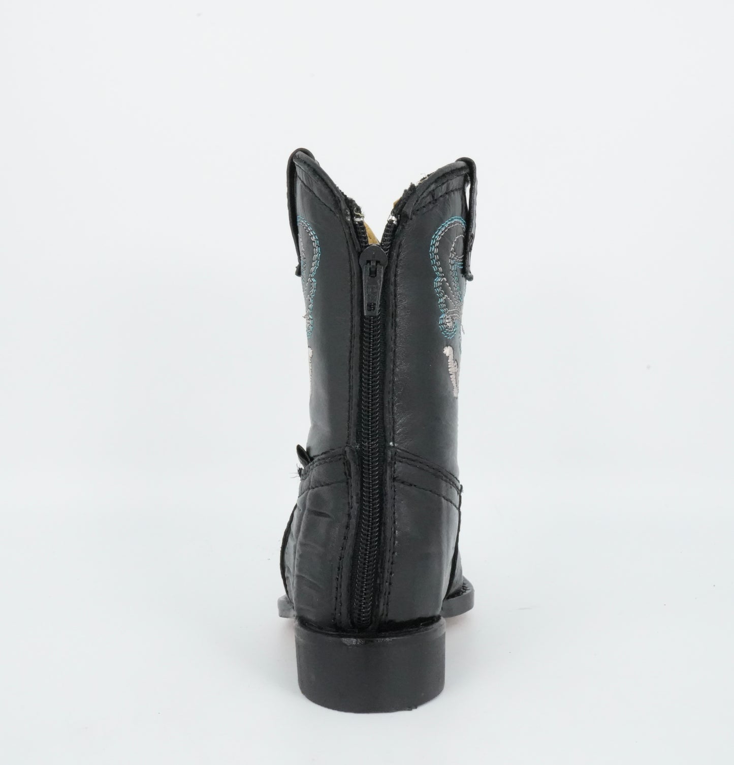 Alamos Toddler Black Imitation Caiman Tail Boot