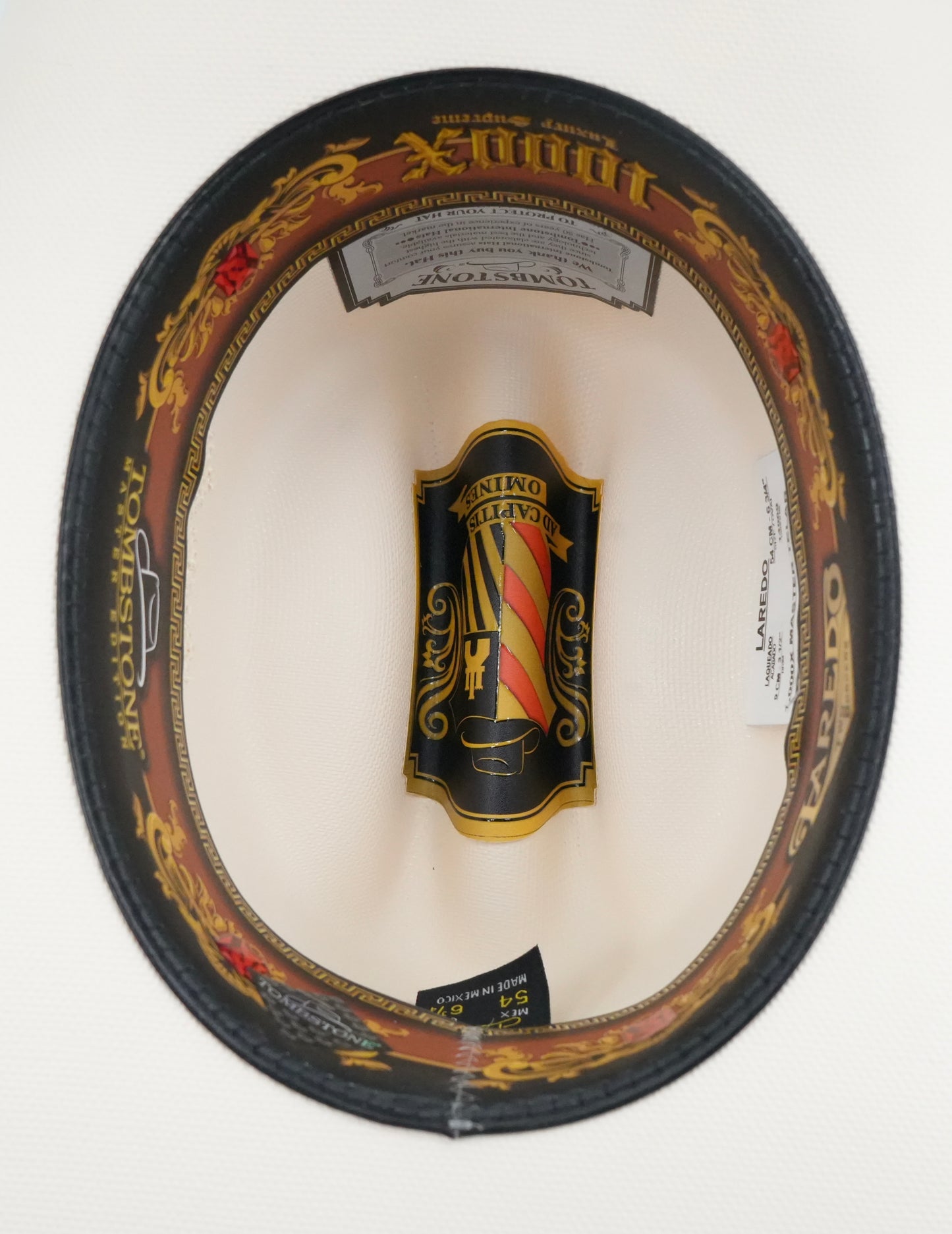 Tombstone 1,000X Laredo Straw Hat - Python Print Hat Band