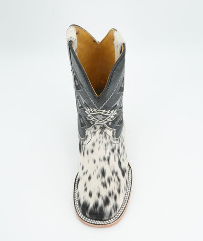 Rock'em Kid's Cow Hair White/Black Boots Size: 10 US / 17 MEX  *AS SEEN ON IMAGE*