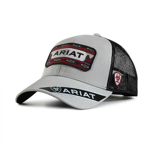 Ariat Multi Patch Logo Light Gray Cap