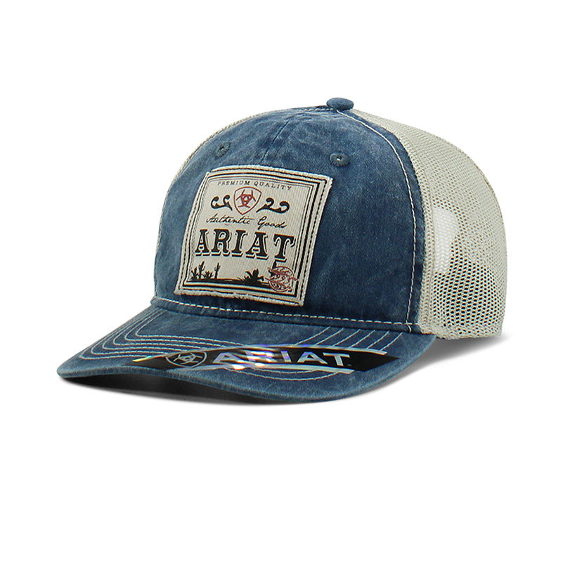 Ariat Vintage Blue Denim Patch Cap