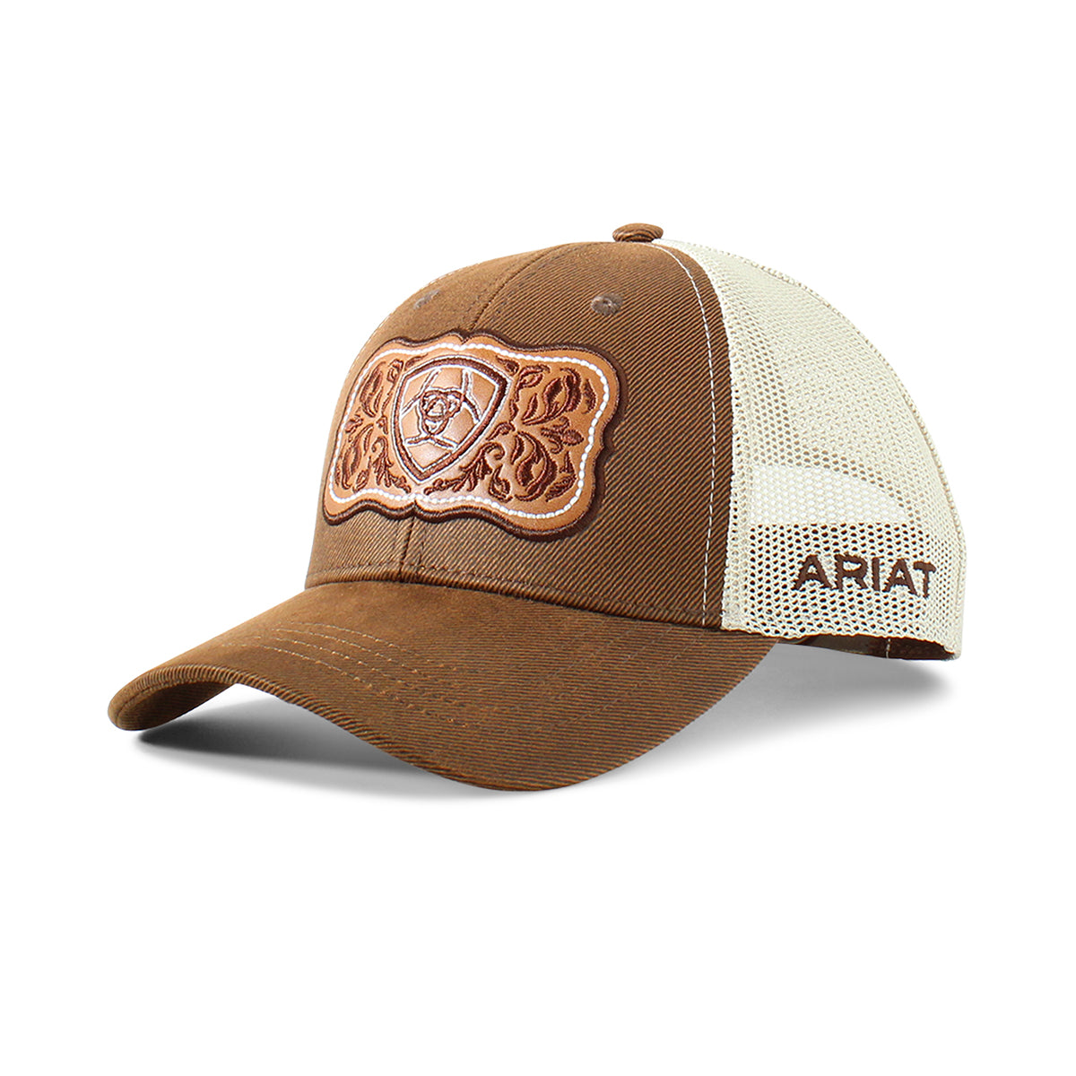 Ariat Floral Embroided Logo Brown Cap