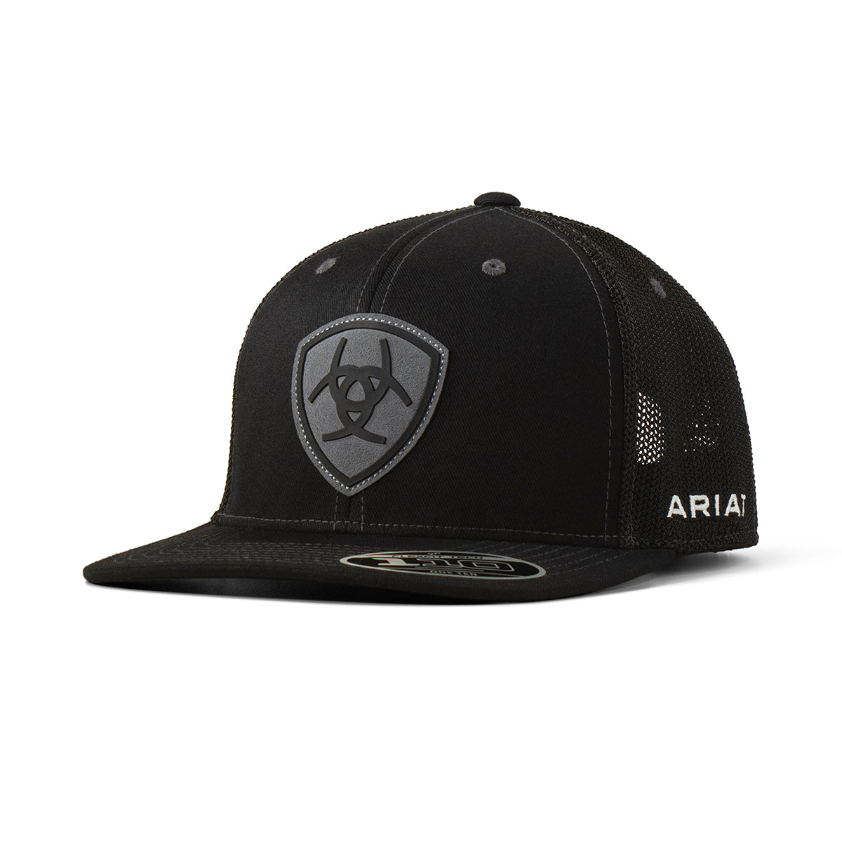 Ariat 110 Flexfit Black Grey Patch Cap