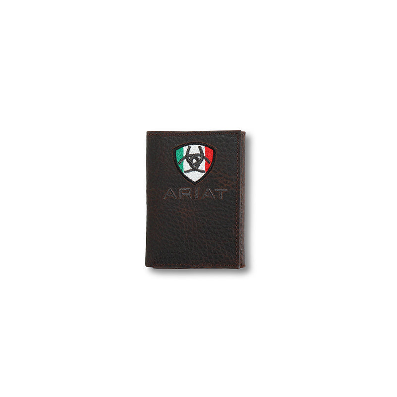 Ariat Mexico Shield Logo Tri-Fold Wallet