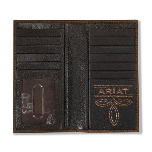 Ariat Brown Logo Rodeo Wallet