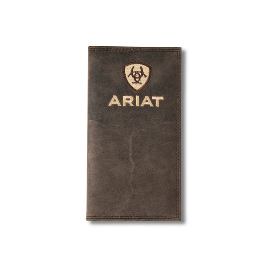 Ariat Brown Shield Logo Rodeo Wallet