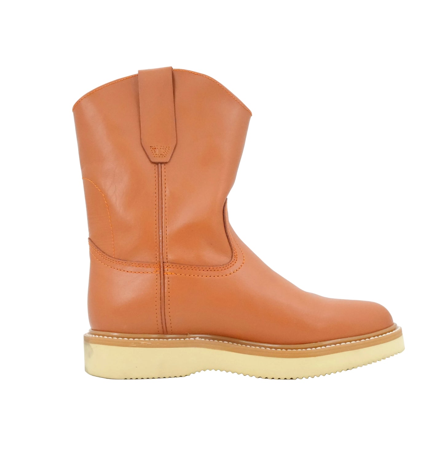 Original Michel Men's Pull Up Fine Line Sole Oval Toe Work Boot - Honey