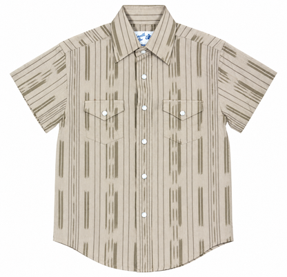 Panhandle Slim Boy's Short Sleeve Button Down Shirt - Khaki