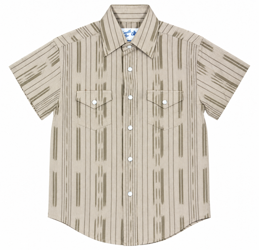 Panhandle Slim Boy's Short Sleeve Button Down Shirt - Khaki