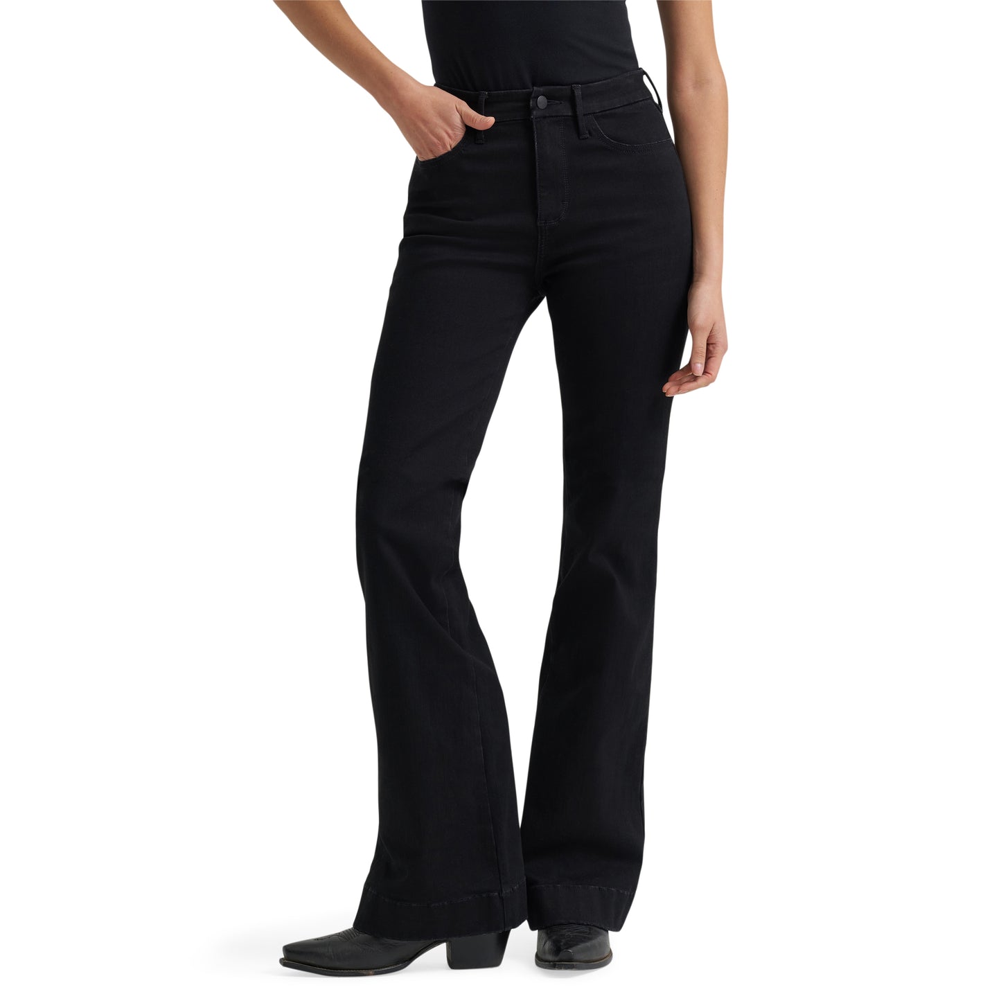 Wrangler Women's Bespoke High Rise Stretch Trouser Jean - Black