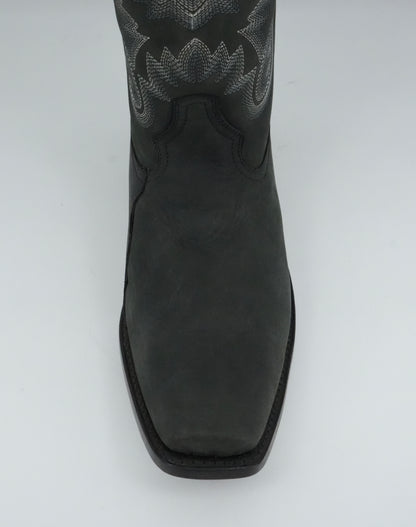 Los Altos Men's Black Gamusa Trompa De Puerco Narrow Square Toe Boot