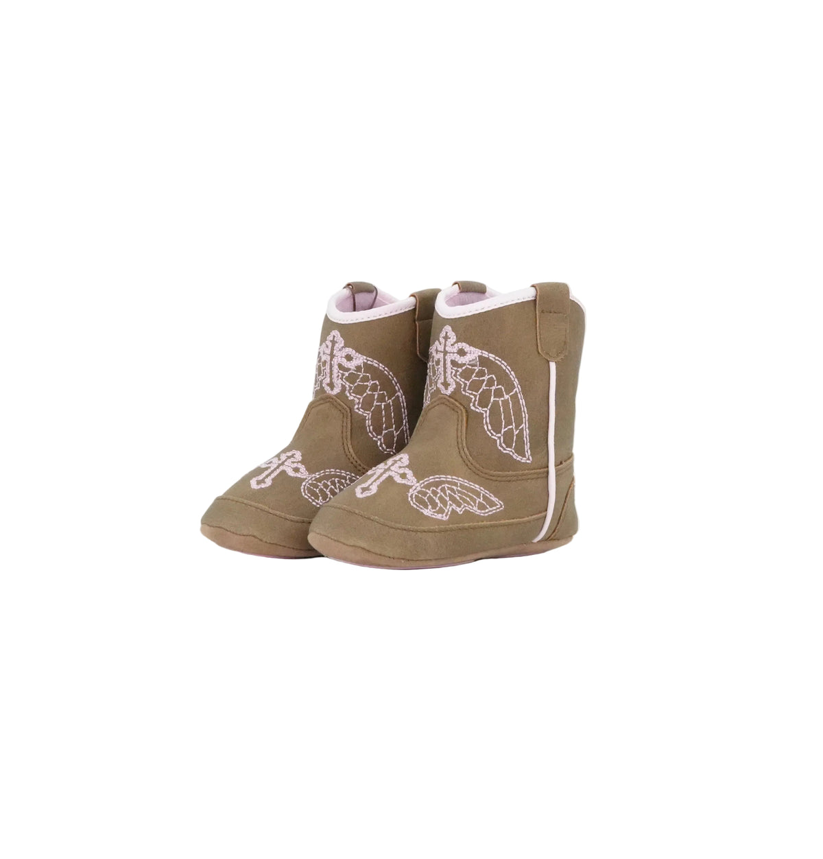 Twister Infant Gracie Angel Wings Brown Boot - Pink