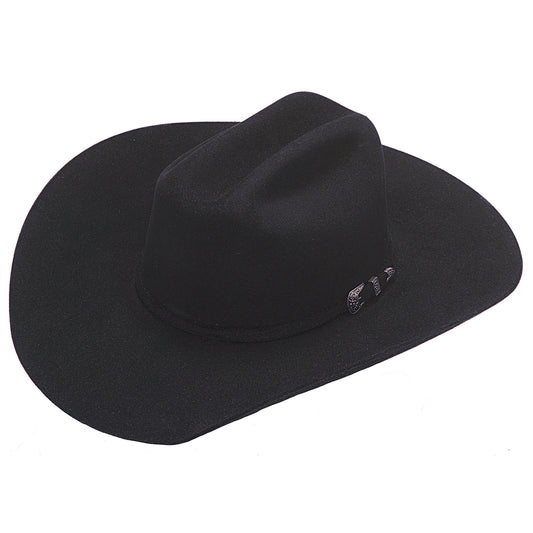 Ariat Men's 6X Black Fur Felt Western Hat