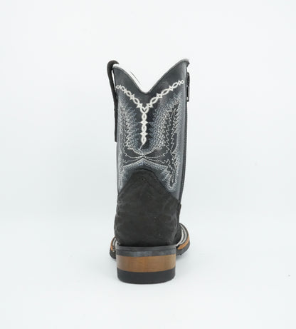 Chaparral Kid’s Bull Neck Square Toe Black Boot