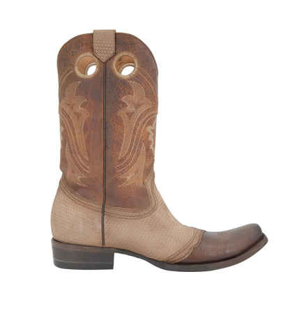 Cuadra Men's Cowhide Leather Semi Round Toe Boot - Two Tone Brown