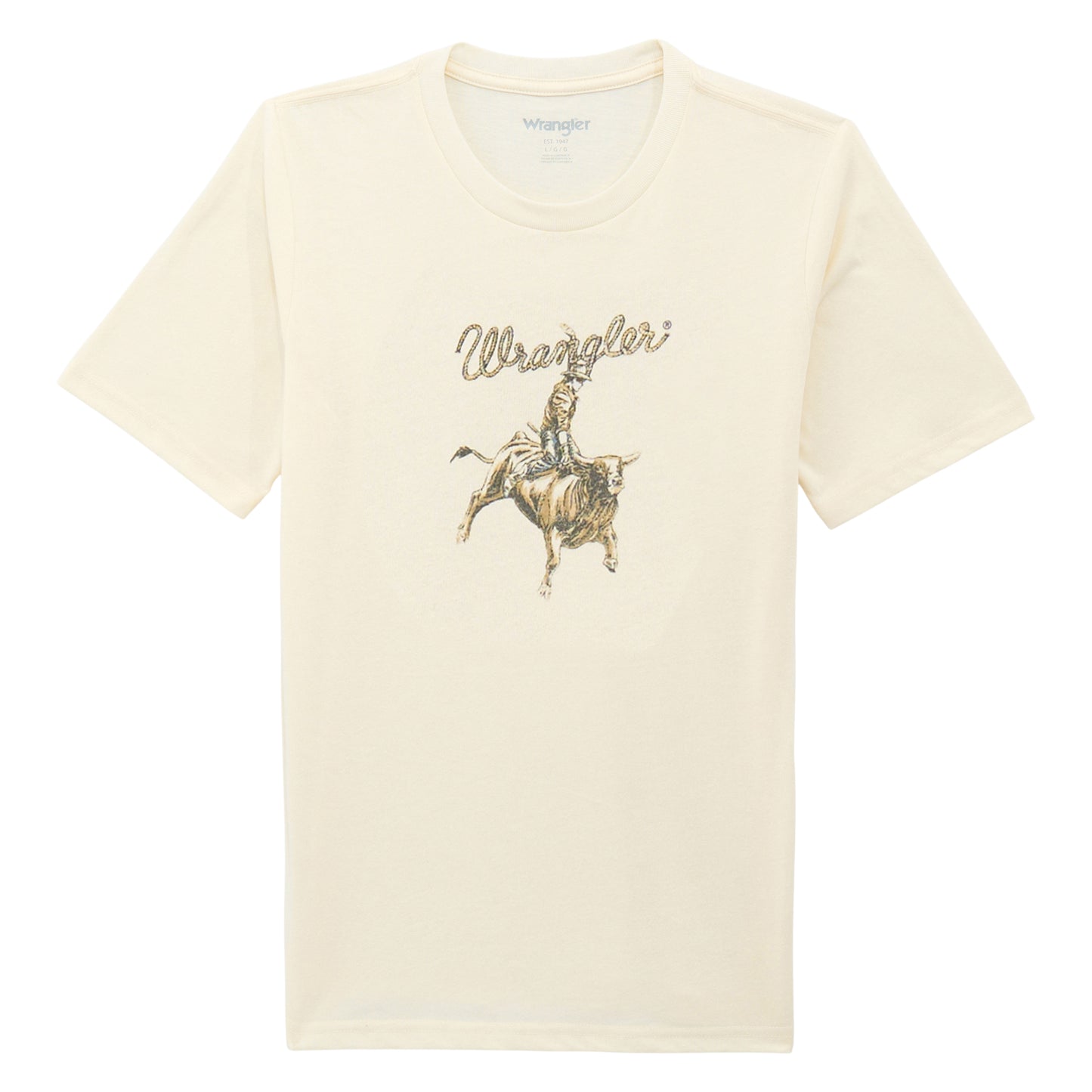 Wrangler Boy's Short Sleeve Graphic T-Shirt - Antique White Heather