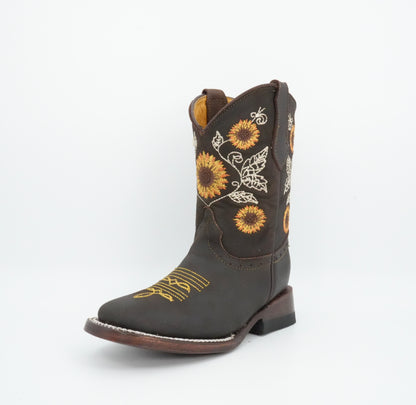 Quincy Kid's Crazy Chocolate Square Toe Boot