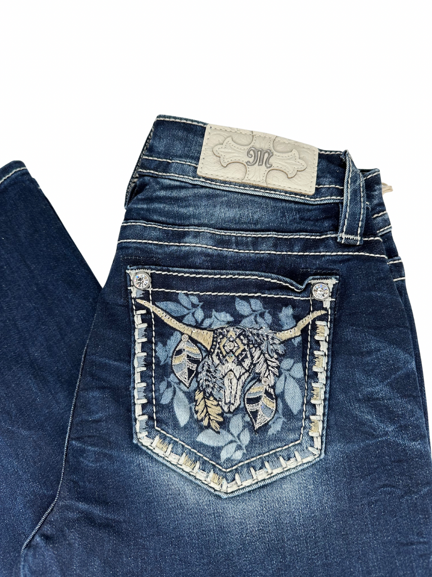 Miss Me Floral-Bull Bootcut Jean