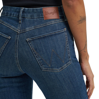 Wrangler Women's Bespoke High Rise Stretch Dark Blue Bootcut Jean