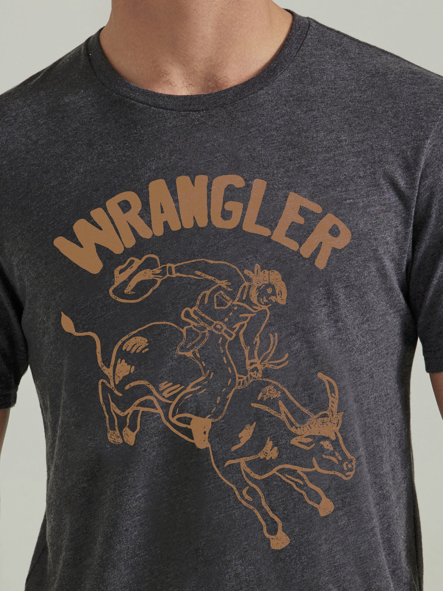 Wrangler Men's Bull Rider T-Shirt Caviar