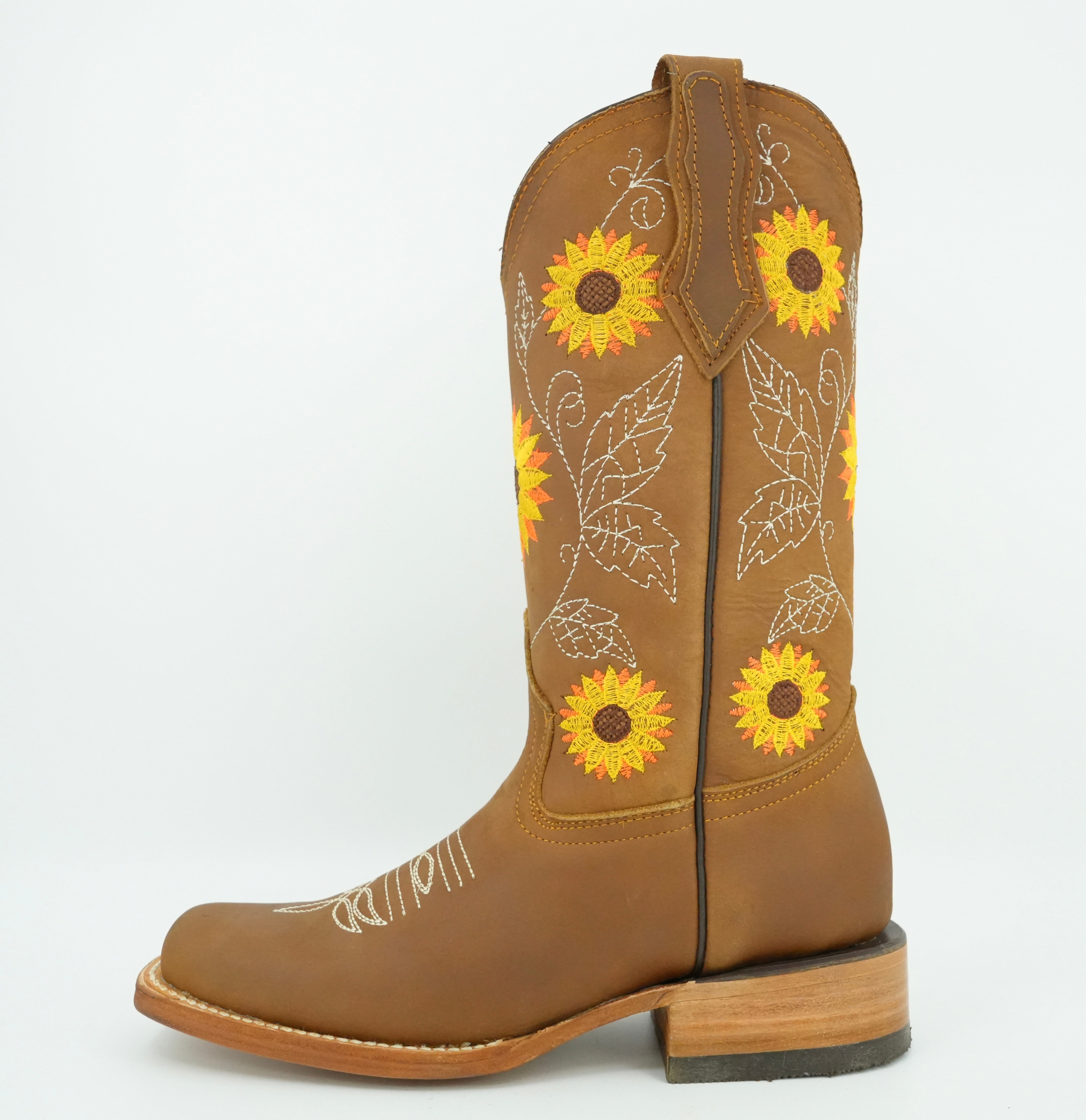 2024 Sunflower embroidered Western cowboy boots - 8.5 La Sierra Mexico