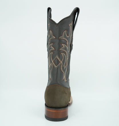 Wild West Women’s Nobuck Dark Tabacco Wide Square Toe Boot