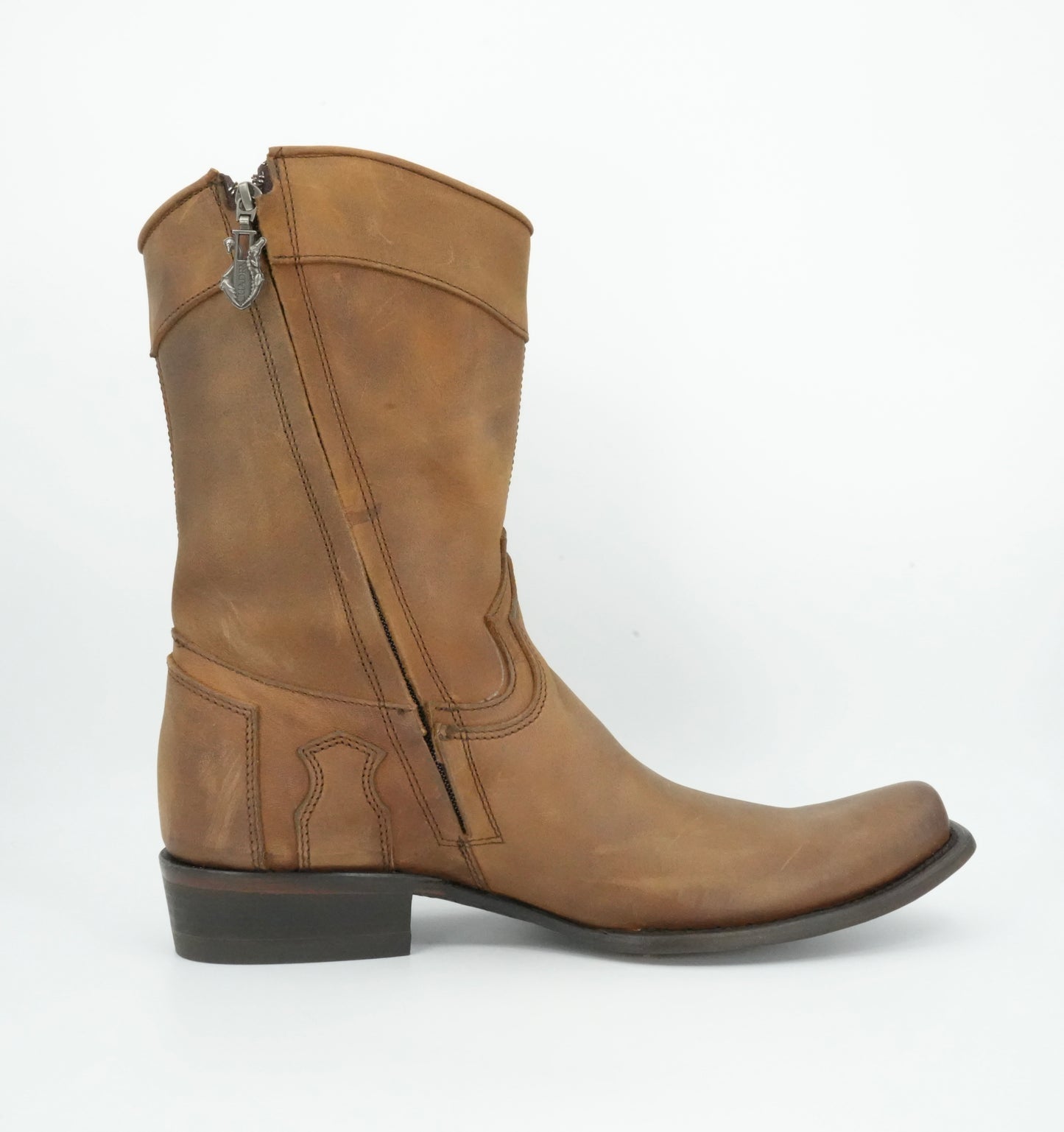 Cuadra Men's Leather Distressed Brown Semi Square Toe Boot