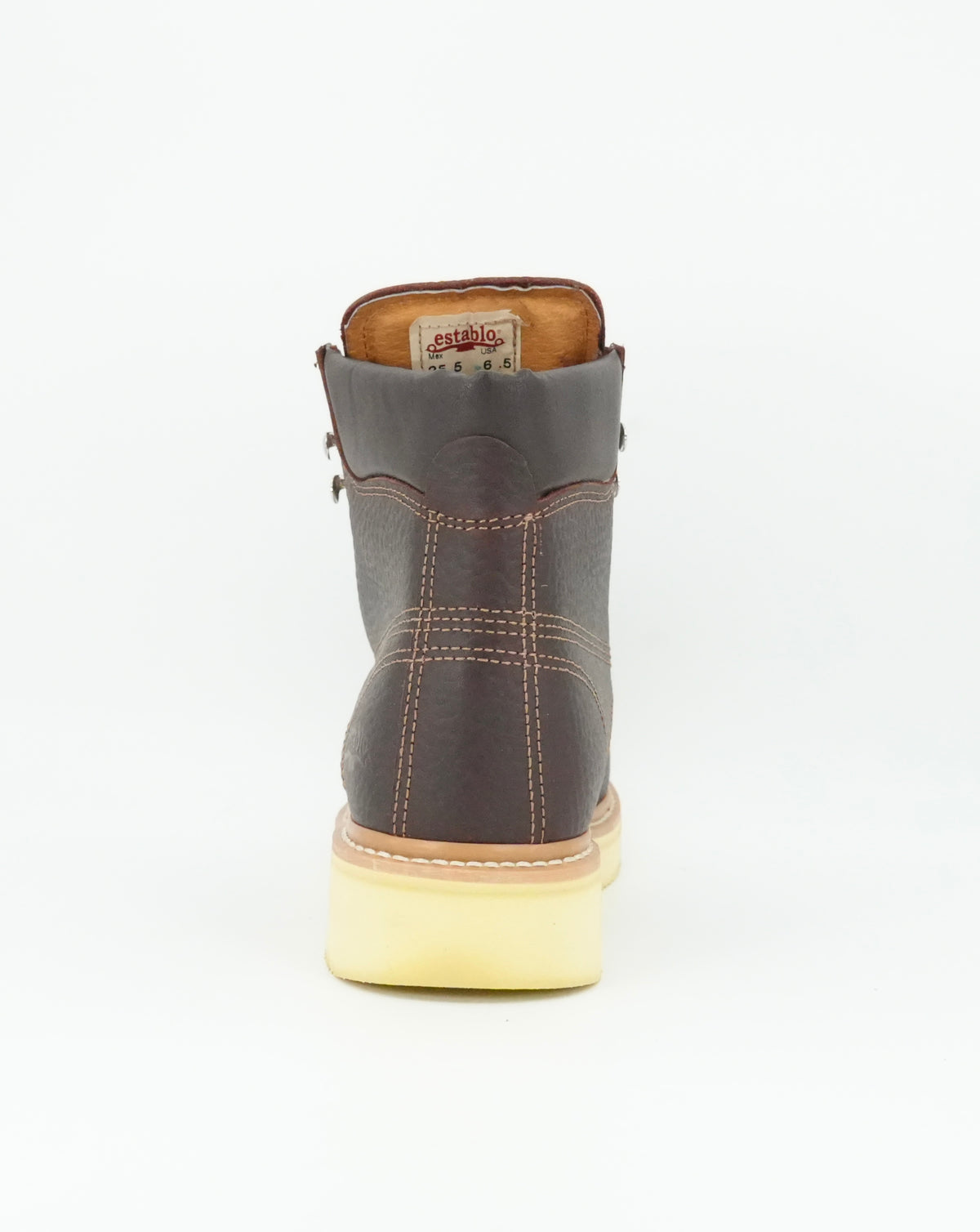 Establo Men's Moc Toe Lace Up Work Boot - Shedron