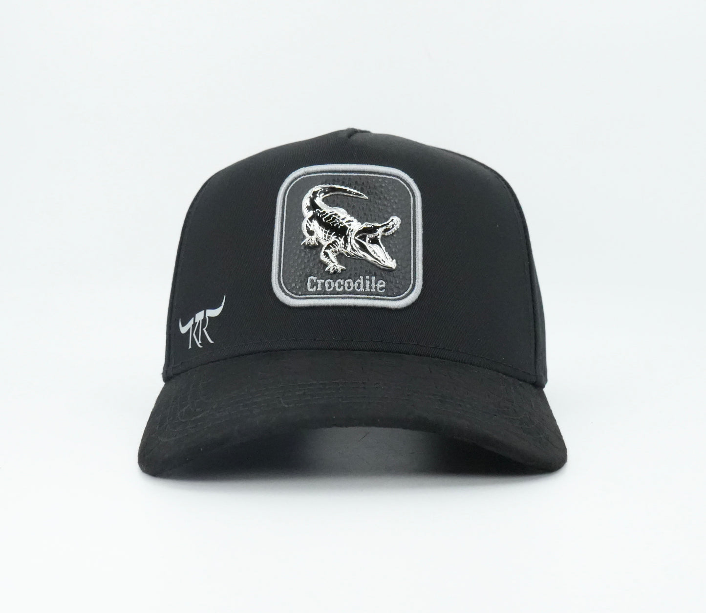 The King Ranch Crocodile Patch Cap - Black