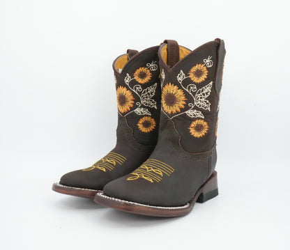 Quincy Kid's Crazy Chocolate Square Toe Boot