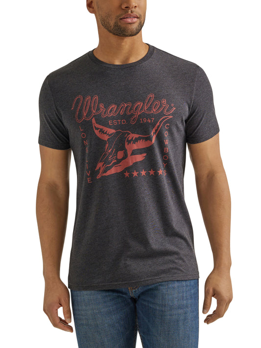 Wrangler Steerhead Logo Charcoal T-Shirt