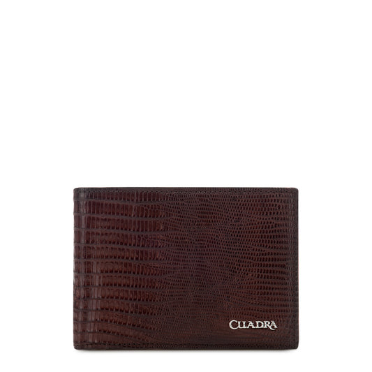 Cuadra Men's Brown Genuine Lizard Leather Bifold Wallet