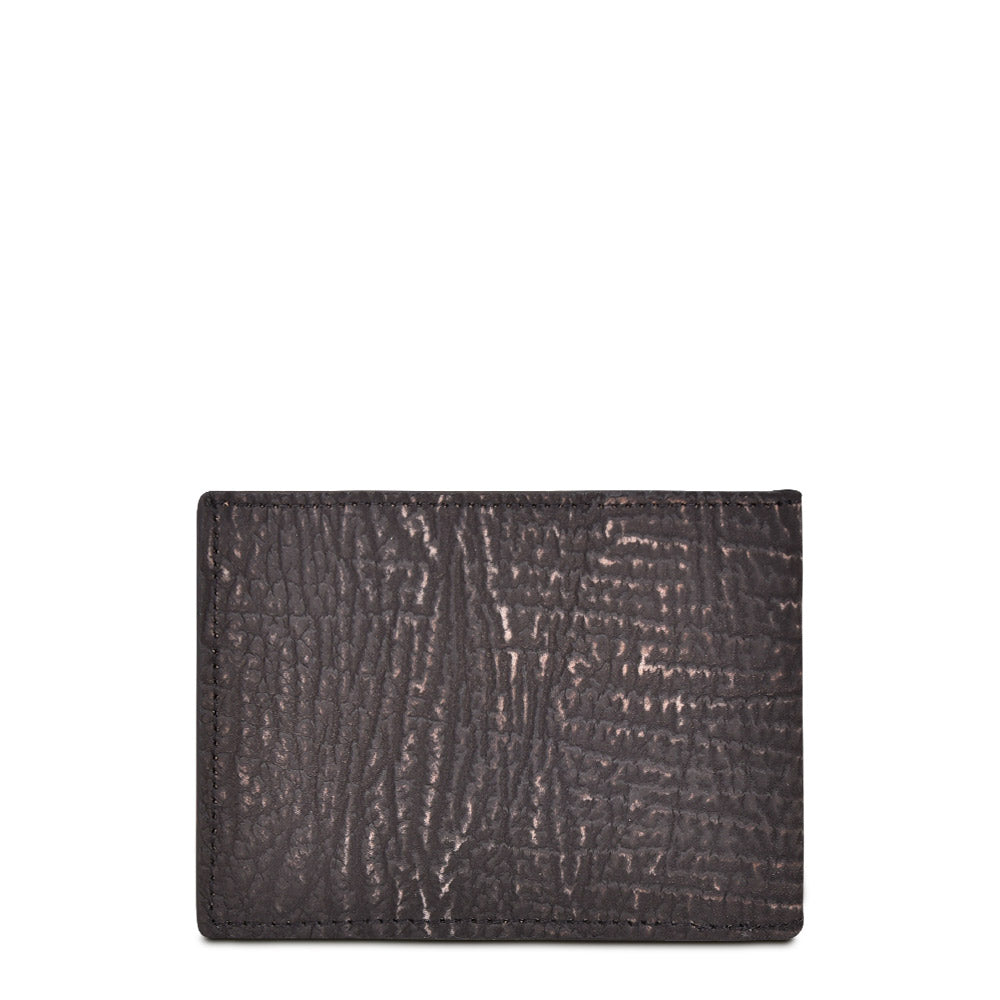 Cuadra Men's Brown Genuine Shark Leather Bifold Wallet