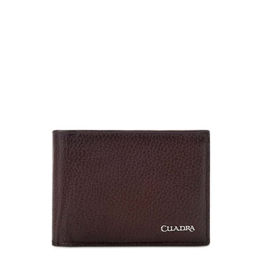 Cuadra Men's Brown Genuine Deer Leather Bifold Wallet