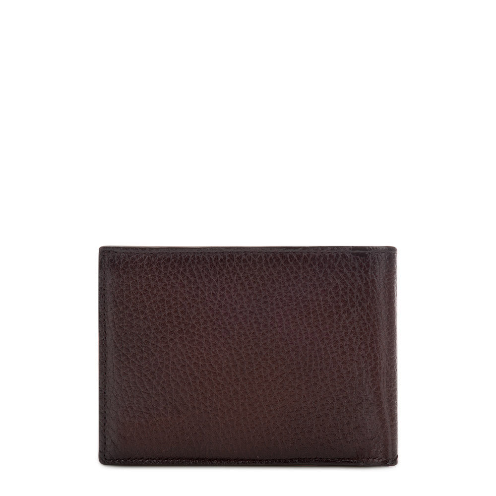 Cuadra Men's Brown Genuine Deer Leather Bifold Wallet