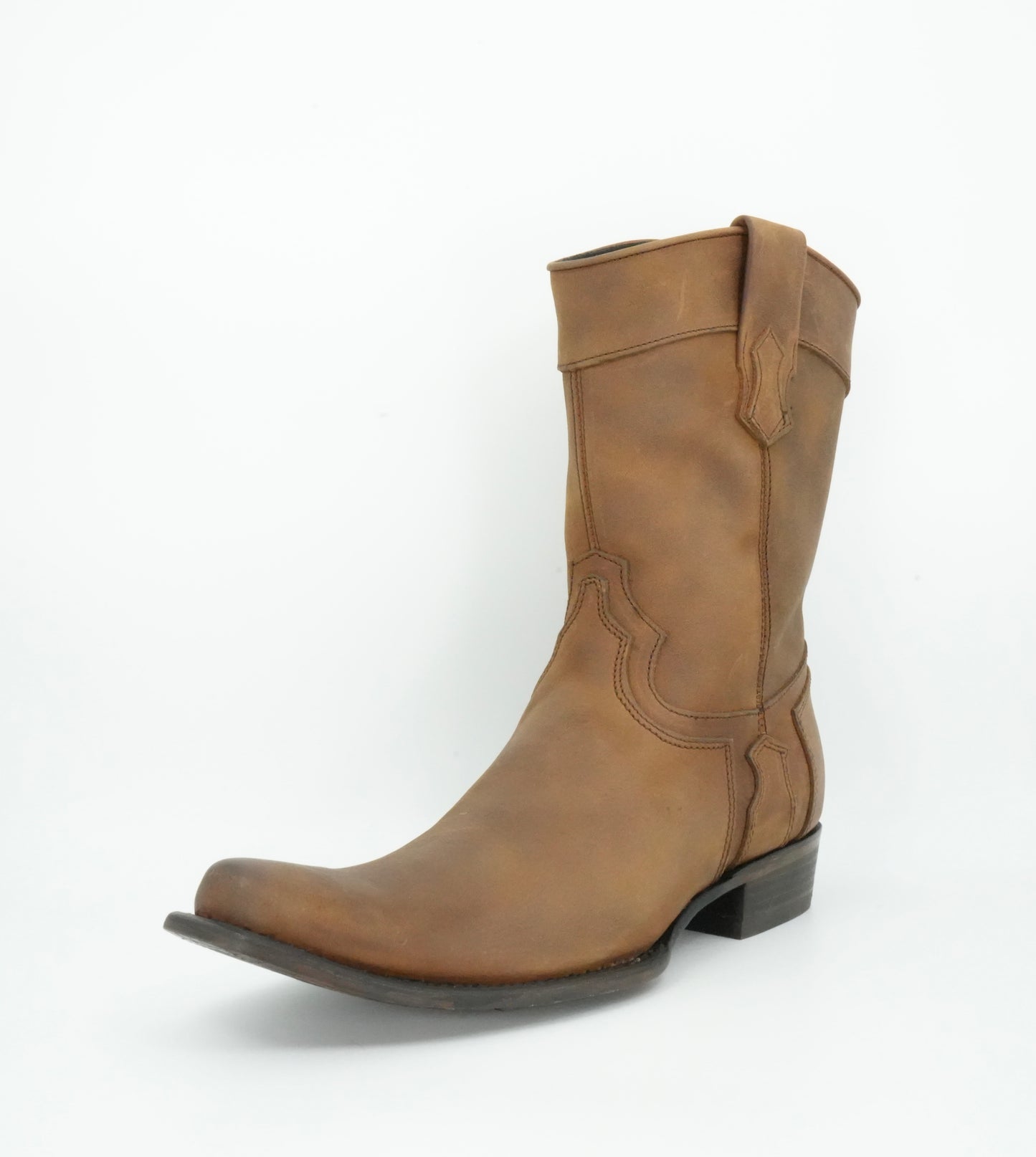 Cuadra Men's Leather Distressed Brown Semi Square Toe Boot
