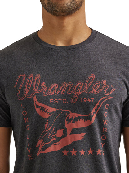 Wrangler Steerhead Logo Charcoal T-Shirt