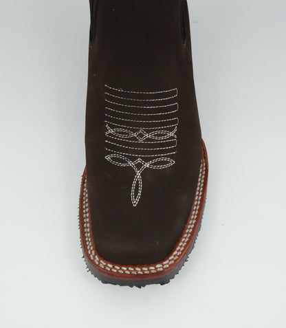 La Sierra Men’s Nobuck Leather Light Chocolate Short Boot