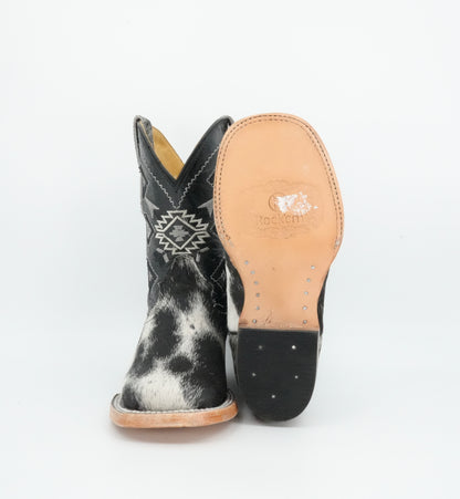 Rock'em Kid's Cow Hair White/Black Boots Size: 11 US / 18 MEX  *AS SEEN ON IMAGE*