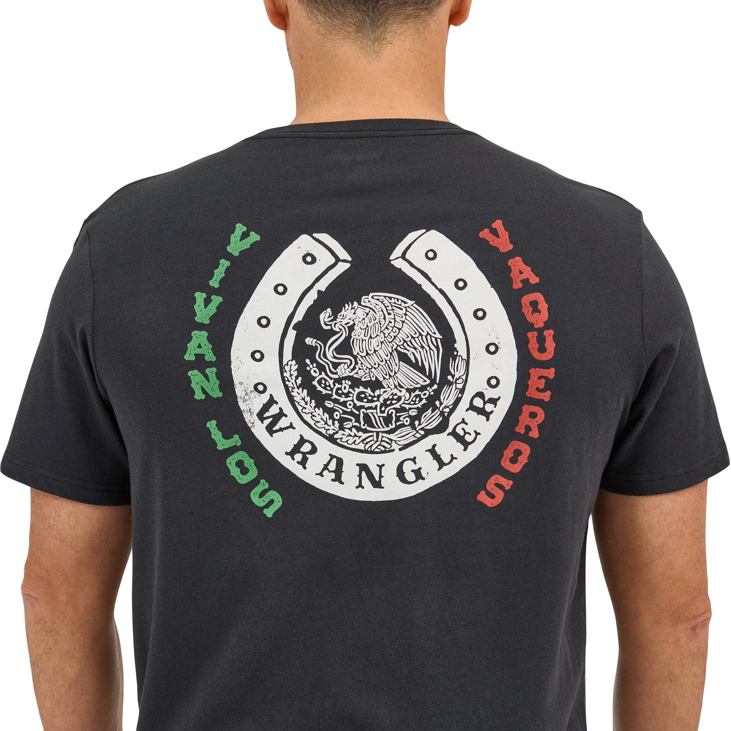 Wrangler Men's Black Mexico Horseshoe Graphic T-Shirt