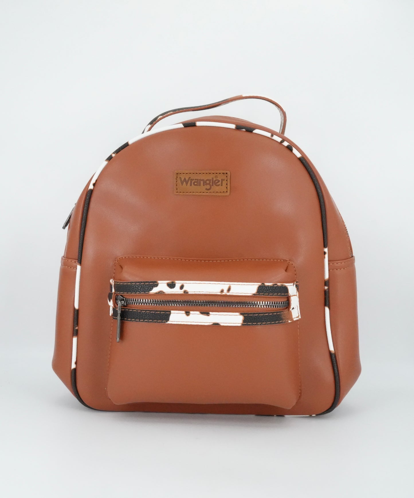 Wrangler Cow Print Backpack With Coin Pouch - Brown