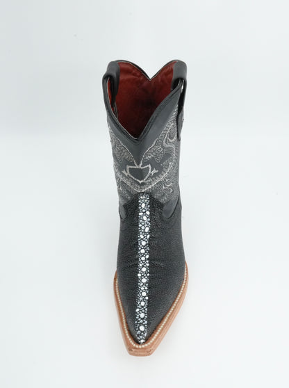 Black Stone Kid's Black Stingray Print Boot