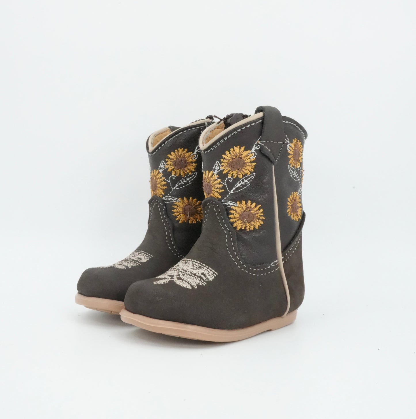 Quincy Toddler Crazy Sunflowers Brown Boot